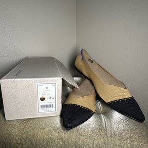 Rothy's Women's Tan and Black Flats